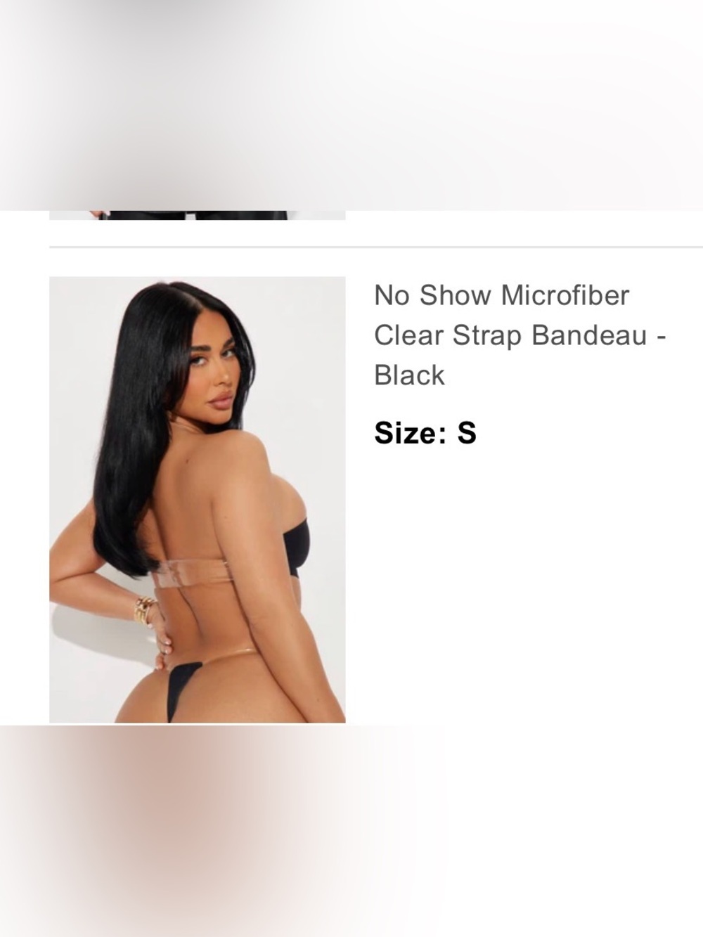 Fashion Nova No Show Microfiber Bandeau - Black